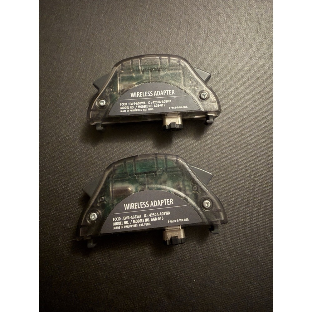 Nintendo Gameboy Advance Wireless Adapter AGB-AGBWA Clear Smoke Set Of 2